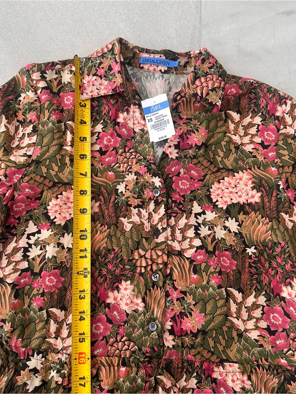 J MCLAUGHLIN NWT MOLLI KHAKI GARDEN MAXI DRESS SizeXS SILK BLD RETRO Y2K MODERN - Picture 7 of 13